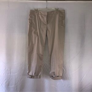 White house black market cropped pants size 12 tan